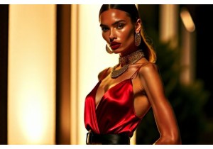 Elevate Evening Looks with Luxurious Red Silk Bustiers