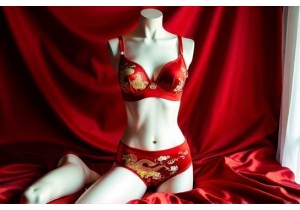 Chinese Wedding Underwear with Symbolic Lucky Patterns
