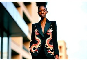 Fusion Fashion Combining Western Cuts with Eastern Symbols