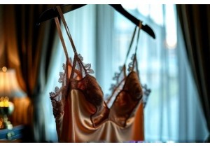 Opulent Silk Chemises with Delicate Hand-Cut Lace