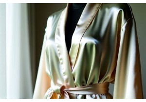 Luxury Sleep Robes Woven with Twill Silk and Delicate Trims