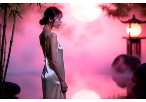 Silk Slip Dresses and Matching Tap Pants for Moon Viewing